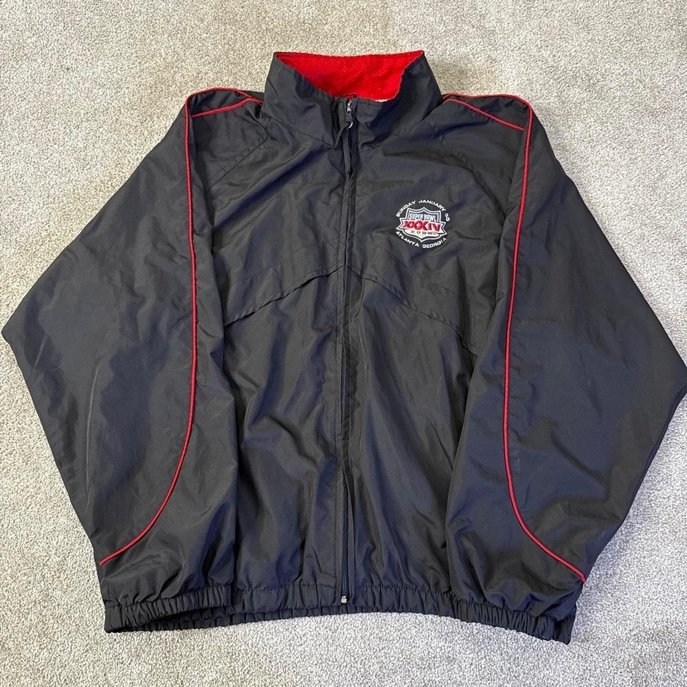 Vintage Super Bowl XXXIV 2000 Logo Athletic Windbreaker Jacket XL Full Zip NFL